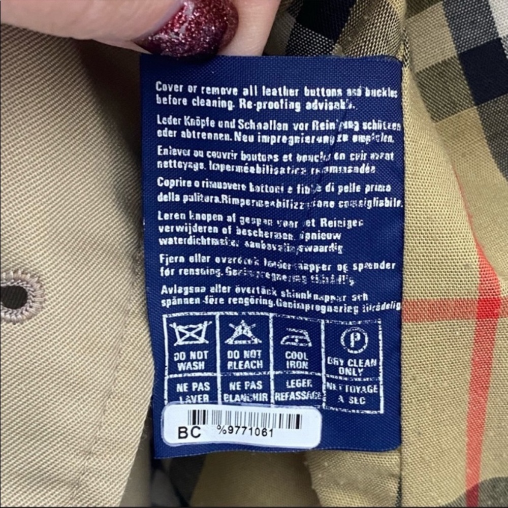💯 Burberry Vintage Classic Tan Trench Coat Size 12 - Picture 8 of 16